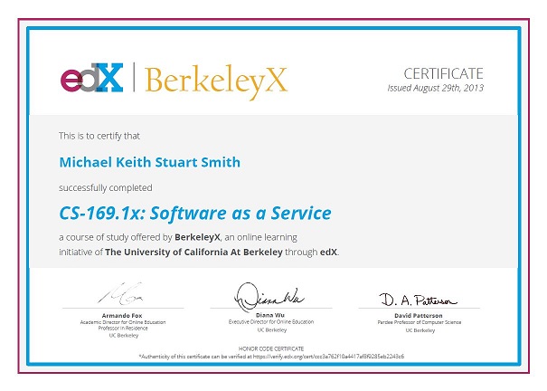 SaaS 169.1 Certificate